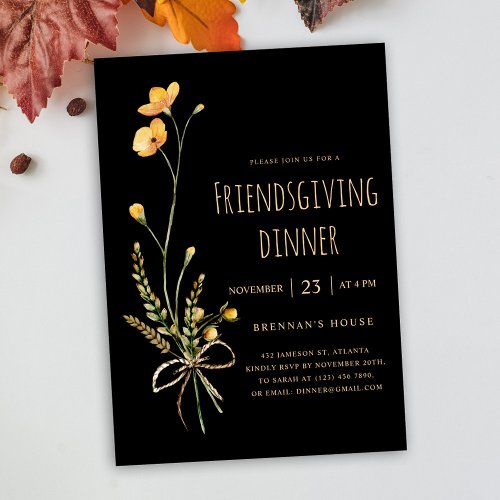 Modern Thanksgiving Party Friendsgiving Dinner Invitation