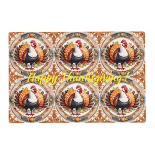 Modern Thanksgiving Pumpkin Autumn Collection Placemat