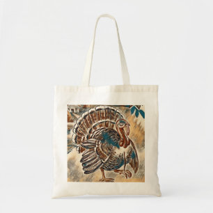 Modern Thanksgiving Turkey Tote Bag