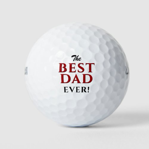 Modern The Best Dad Ever Father`s Day Golf Balls - Modern The Best Dad Ever Father`s Day Golf Balls