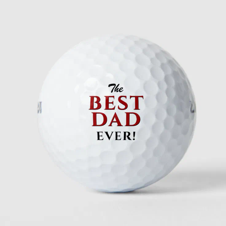 Modern The Best Dad Ever Father`s Day Golf Balls Zazzle