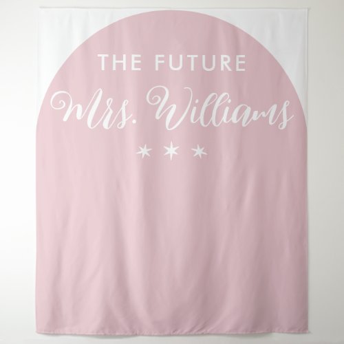 Modern The Future Mrs Bridal Shower Pink Arch Tapestry