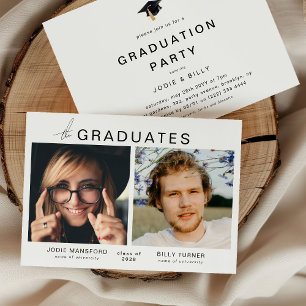 Modern the GRADUATES' Photo Joint Graduation Party Invitation