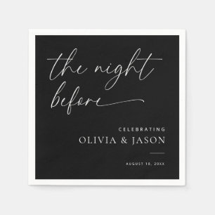 Modern The Night Before Rehearsal Dinner Napkins