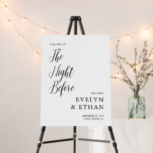Modern The Night Before Rehearsal Dinner Welcome Foam Board