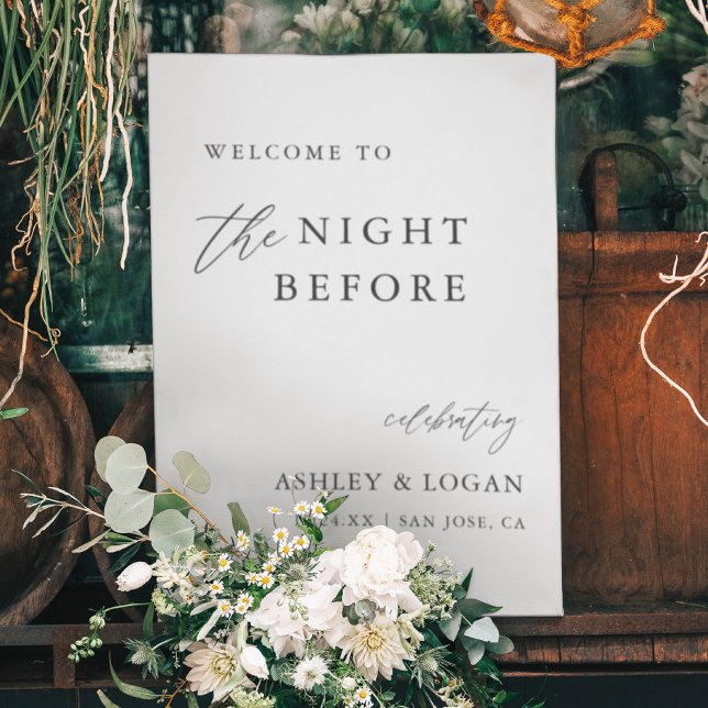 Modern The Night Before Rehearsal Dinner Welcome Foam Board (Creator Uploaded)