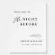 Modern The Night Before Rehearsal Dinner Welcome Foam Board