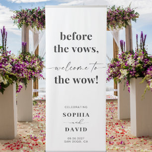 Modern The Night Before Rehearsal Dinner Welcome Retractable Banner