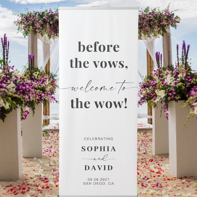 Modern The Night Before Rehearsal Dinner Welcome Retractable Banner (Creator Uploaded)