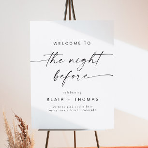 Modern The Night Before Wedding Rehearsal Dinner Foam Board