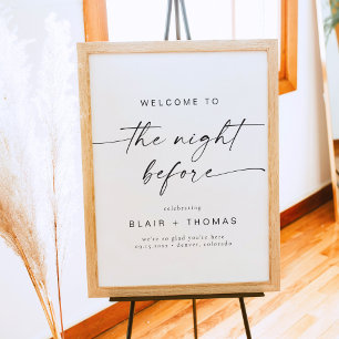 Modern The Night Before Wedding Rehearsal Dinner Poster