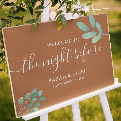 Modern The Night Before Welcome Poster