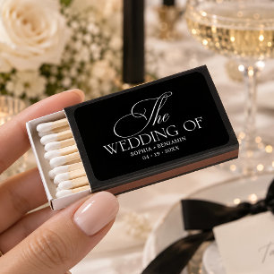 Modern The Wedding Of Elegant Black Wedding Favors Matchboxes