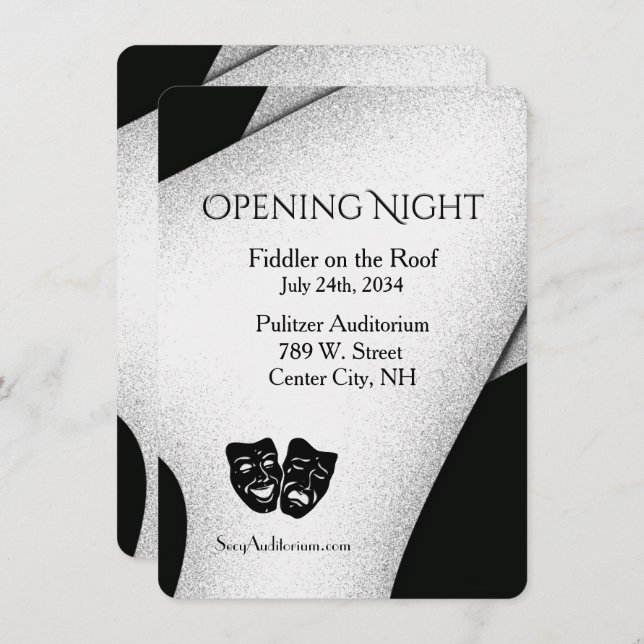 Modern Theater Invitation (Front/Back)
