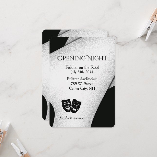 usa様 Modern Theater Invitation | Zazzle