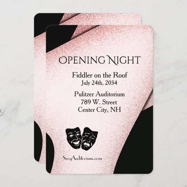 Modern Theater Invitation (Front/Back)