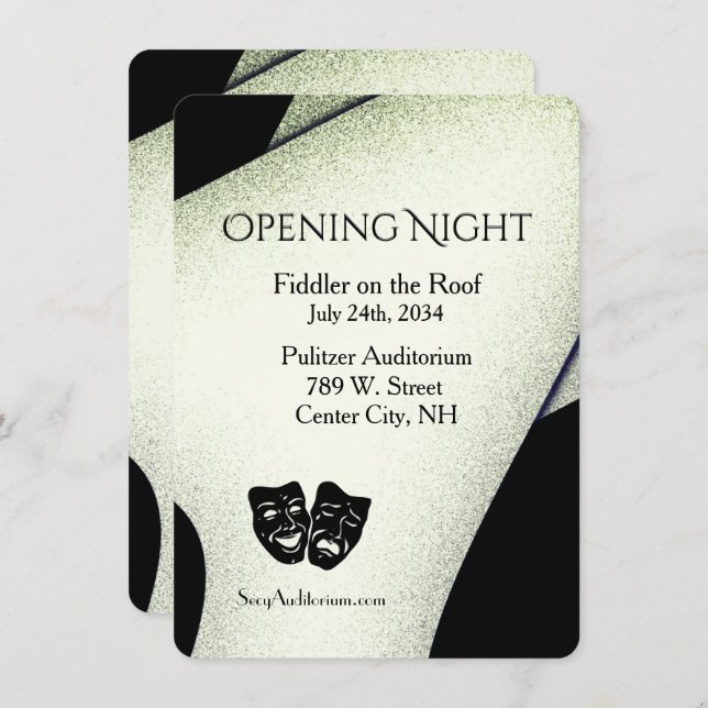 Modern Theater Invitation (Front/Back)