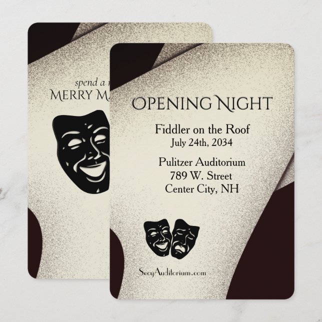 Modern Theater Invitation (Front/Back)