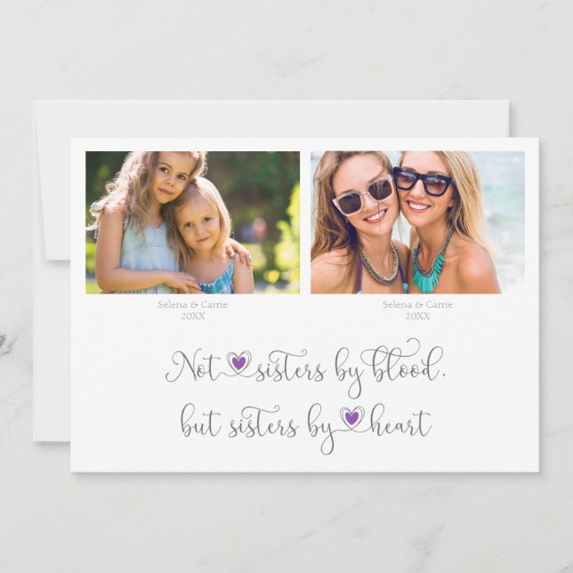 Modern Then and Now Photo Bridesmaid Proposal Card (Front)
