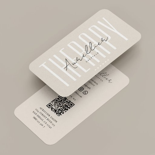 Customizable Modern Therapist Psychotherapy Sand Psychologist Business Card