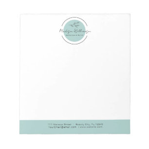 Modern Therapist Stylist Spa Minimalist Botanical Notepad