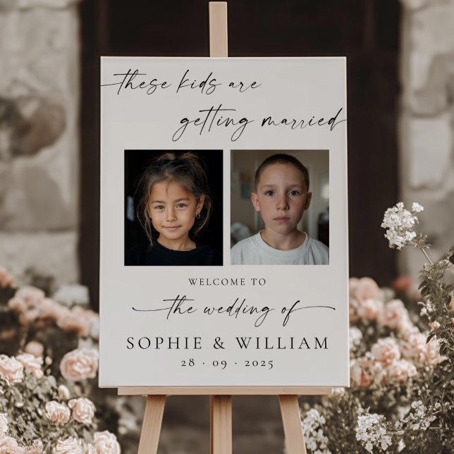 Modern These Kids Are Getting Married Welcome Sign (Creator Uploaded)