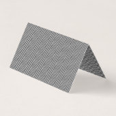 Modern Thin Black White Chevron Stripes Pattern Business Card (Back)