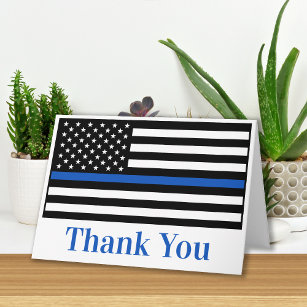 Modern Thin Blue Line Law Enforcement Police Card
