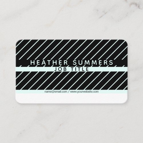 Modern Thin Striped Minimalistic Business Card