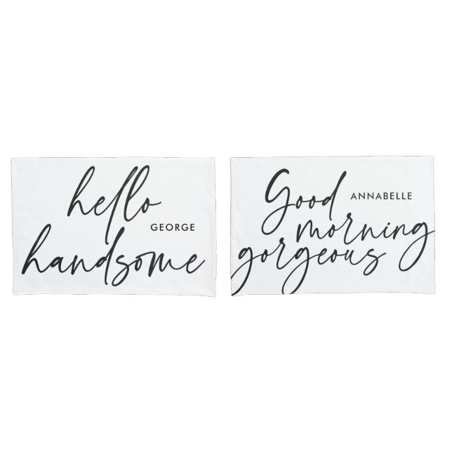 Modern this her modern black white gift pillow case (Front-Set)