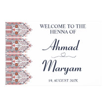 Modern Thobe Welcome Henna Poster