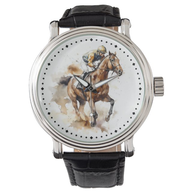 Modern Thoroughbred Equestrian Race Horse  Watch (Front)