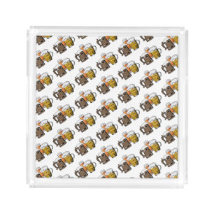 Modern THREE CHEERS BEERS Fun Decorative Cartoon Acrylic Tray