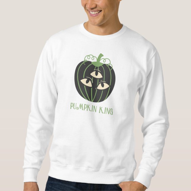 Modern Three-Eyed Pumpkin Halloween Dad's Sweatshirt (Front)