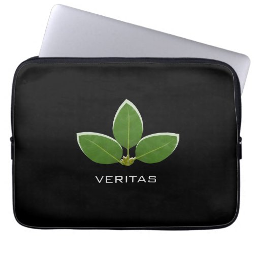 Modern Three Green Leaves Laptop Sleeve