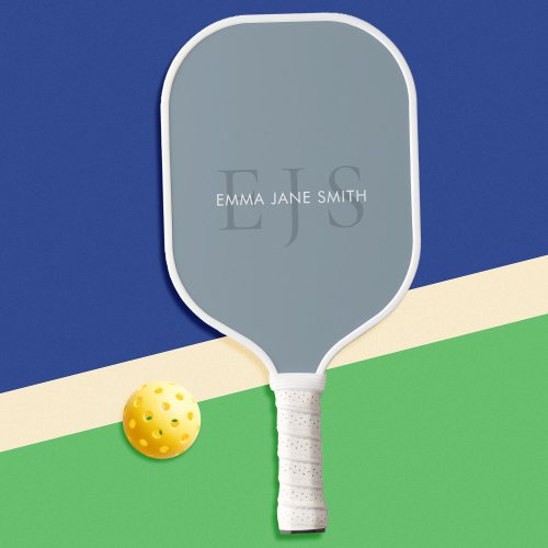 Modern Three Letter Intial Monogram Pickleball Paddle