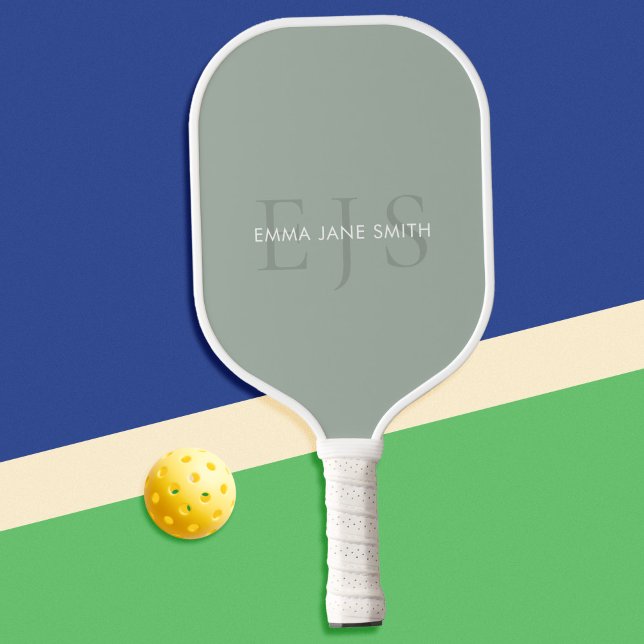 Modern Three Letter Intial Monogram Pickleball Paddle (Creator Uploaded)