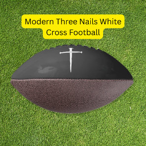 Modern Three Nails White Cross Football