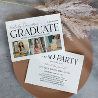 Modern Three Photo Graduate Party