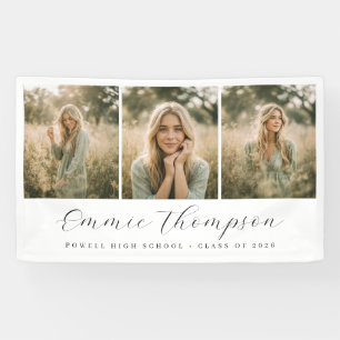 Modern Three Photo Graduation Collage Banner