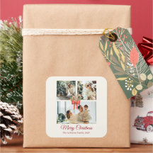 Modern Three-Photo Holiday Family Collage