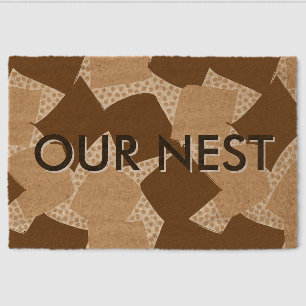 Modern Threshold: Abstract Geometric Entryway Warm Fiber Doormat