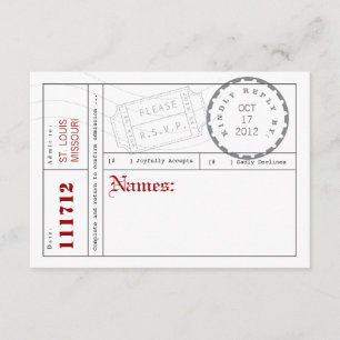 Modern Ticket Tab Response Card