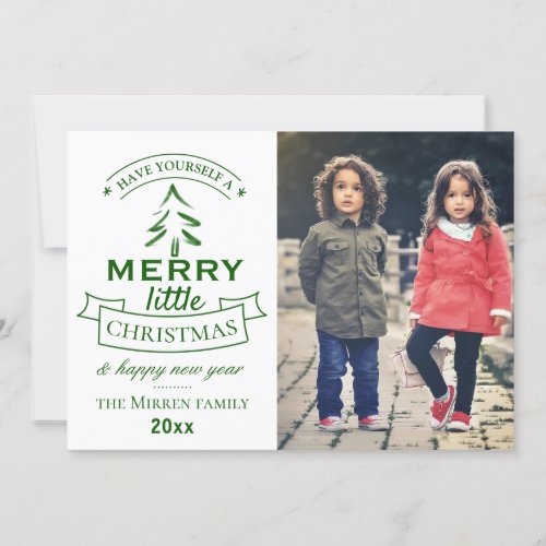 Modern Tidings  Photo Holiday Card