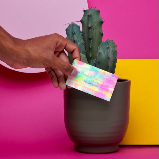 Modern Tie Dye Abstract Colorful Business Card (Creator Uploaded)