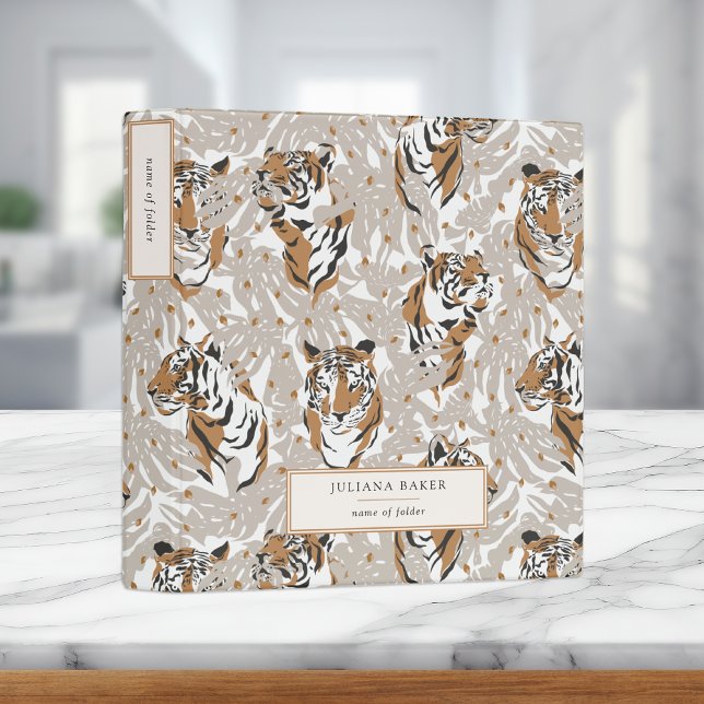 Modern Tiger Foliage 3 Ring Binder (Creator Uploaded)