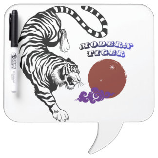 Modern Tiger Graphic Art Dry Erase Board