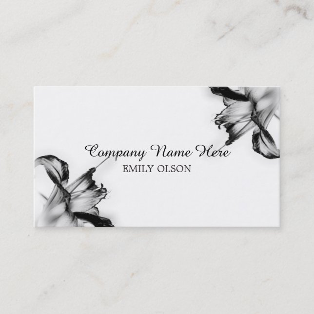 Modern Tiger Lily Business Card (Front)