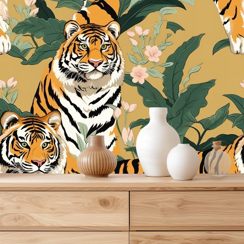 Modern Tiger Print Design Wallpaper