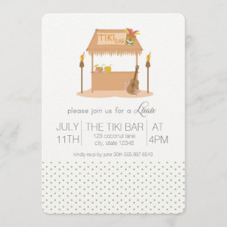 Modern Tiki Bar Luau Invitation